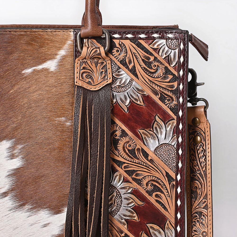 American Darling Hand Tooled Hair-On Genuine Leather