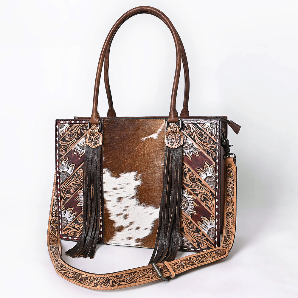 American Darling Hand Tooled Hair-On Genuine Leather