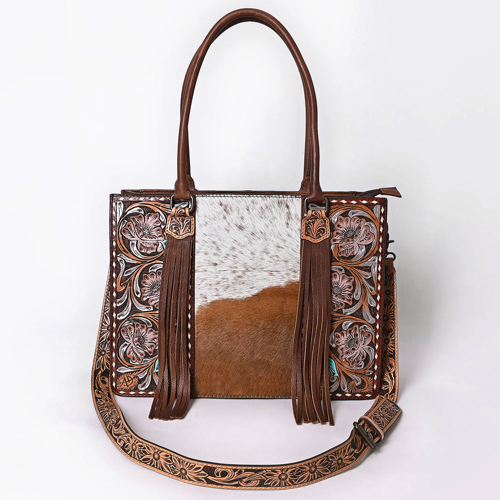 American Darling Hand Tooled Hair-On Genuine Leather