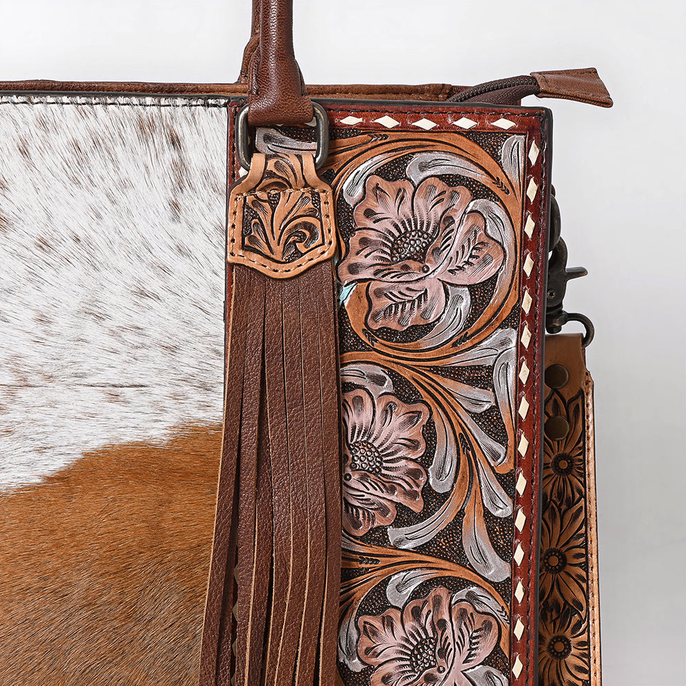 American Darling Hand Tooled Hair-On Genuine Leather
