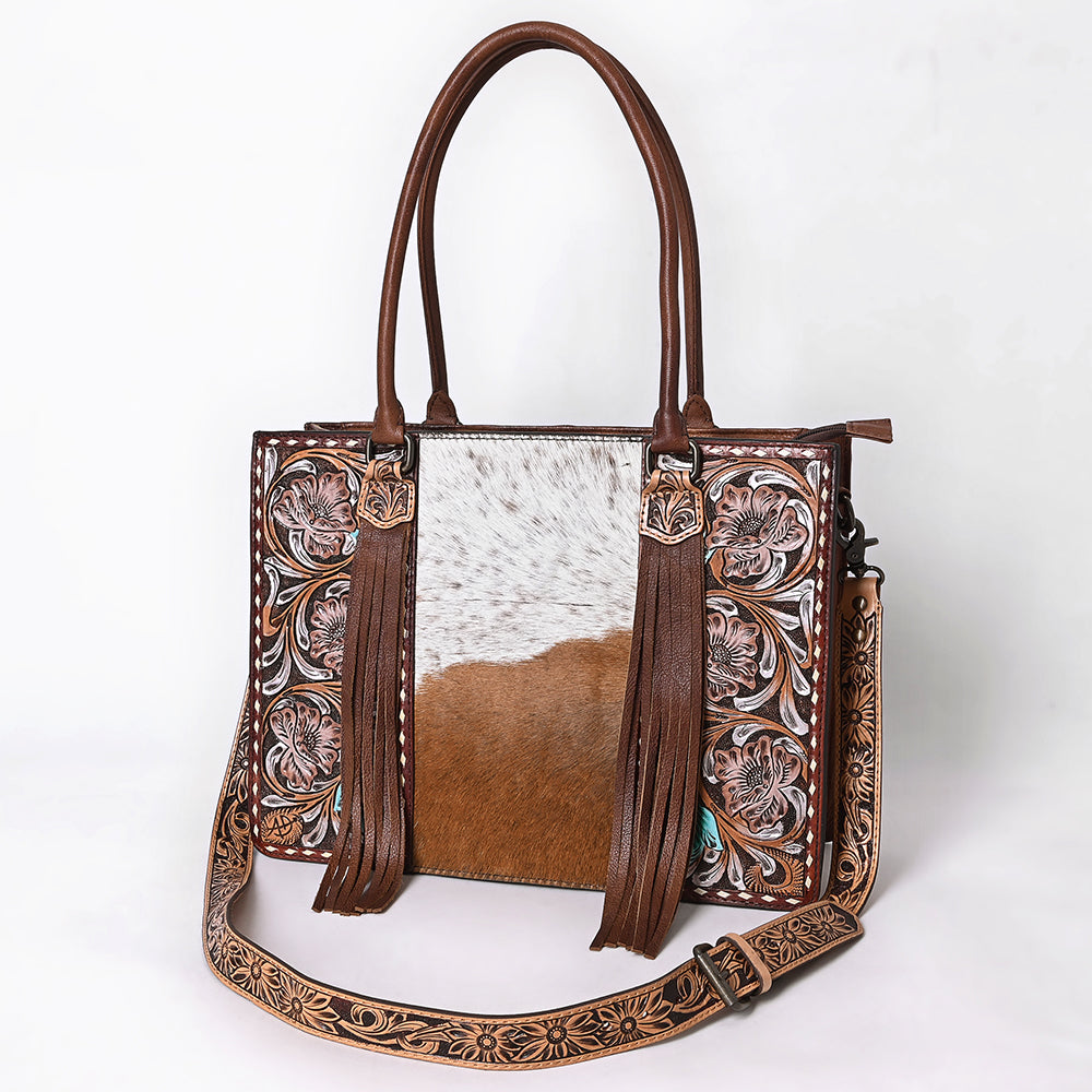 American Darling Hand Tooled Hair-On Genuine Leather