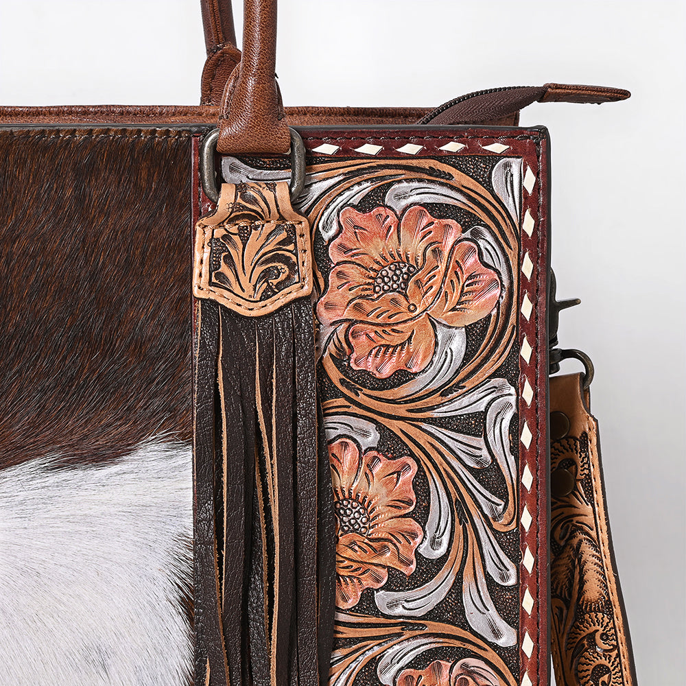 American Darling Hand Tooled Hair-On Genuine Leather