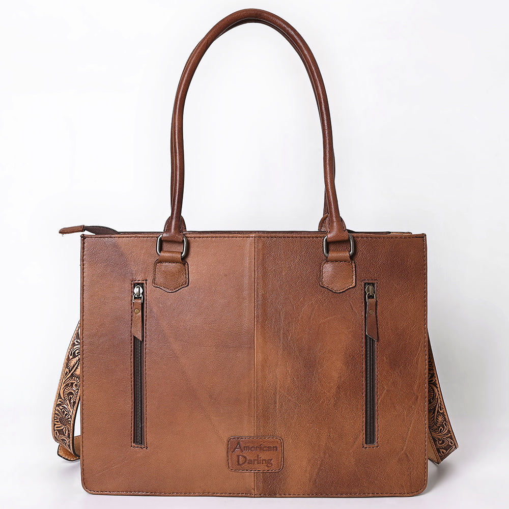 American Darling Hand Tooled Hair-On Genuine Leather