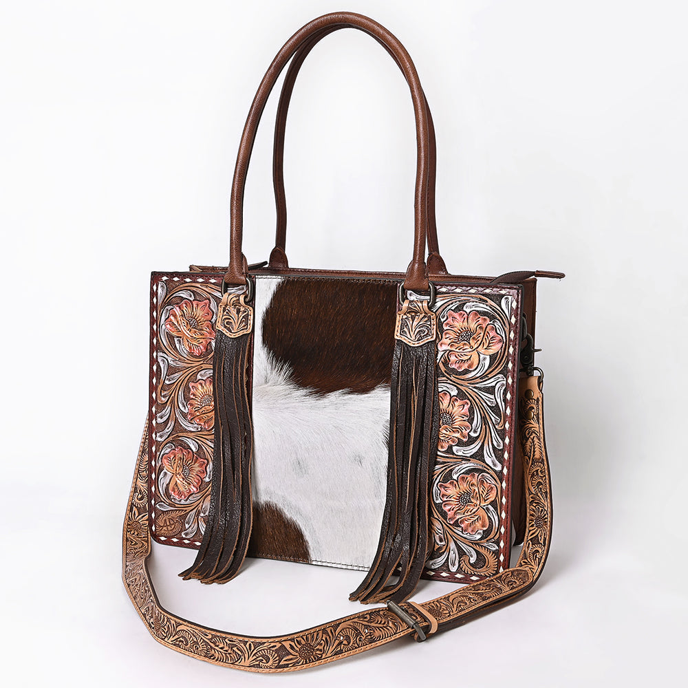 American Darling Hand Tooled Hair-On Genuine Leather