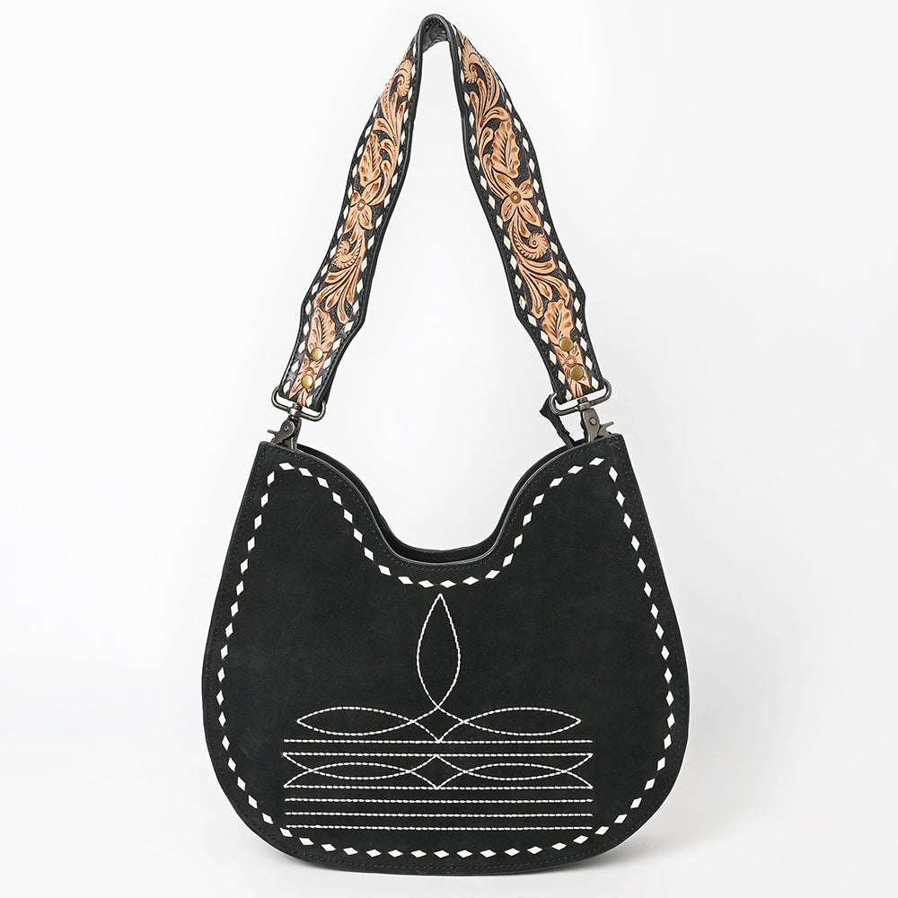 American Darling Hobo Suede Hand Tooled Genuine Leather