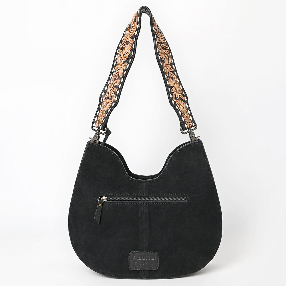 American Darling Hobo Suede Hand Tooled Genuine Leather