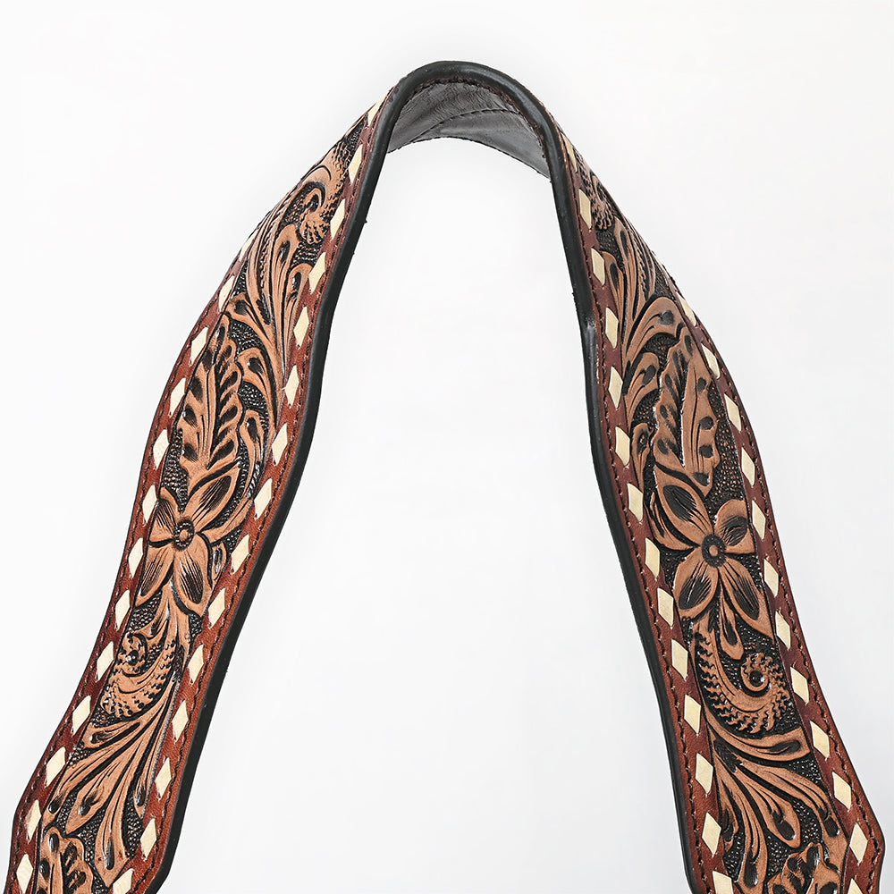 American Darling Hobo Suede Hand Tooled Genuine Leather