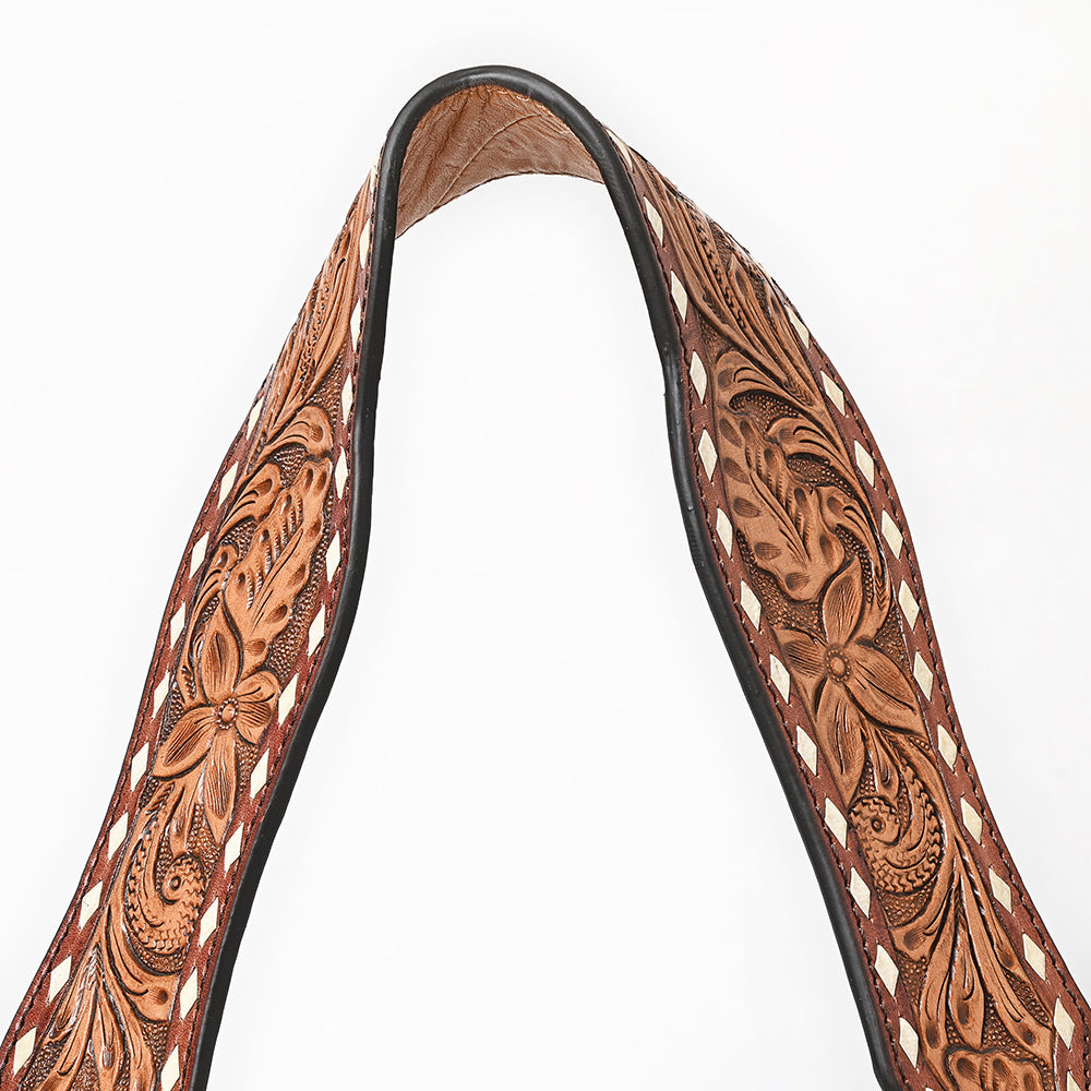 American Darling Hobo Suede Hand Tooled Genuine Leather