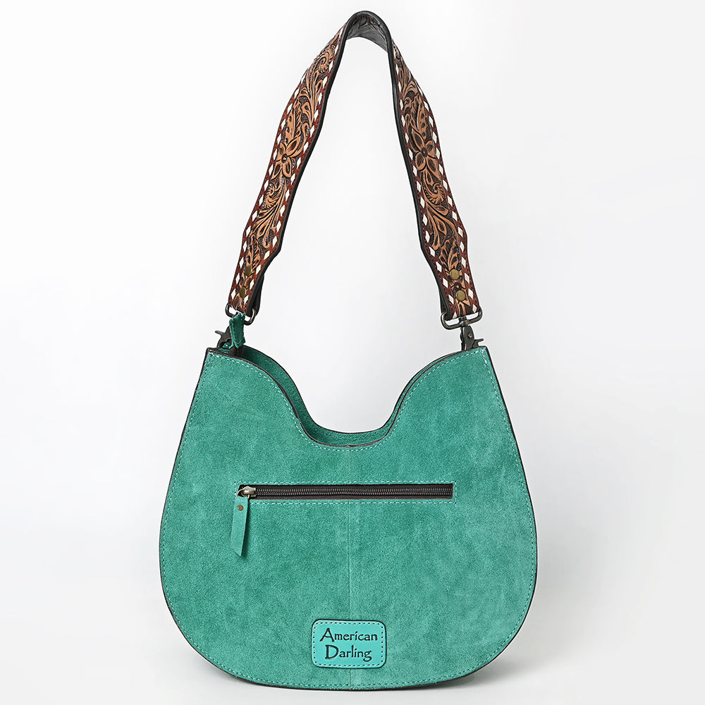 American Darling Hobo Suede Hand Tooled Genuine Leather