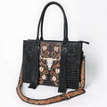 American Darling Tote Hand Tooled Saddle Blanket Genuine Leather