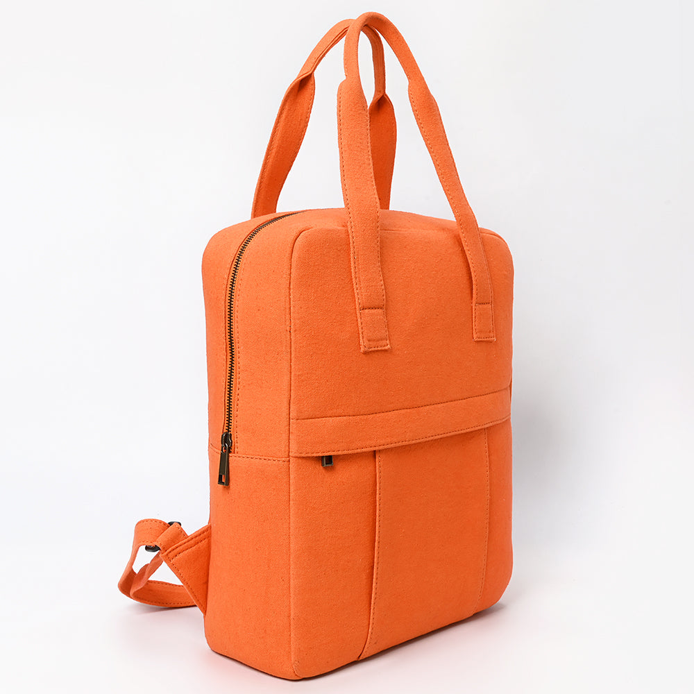 Ohlay Tote Upcycled Canvas Genuine Leather