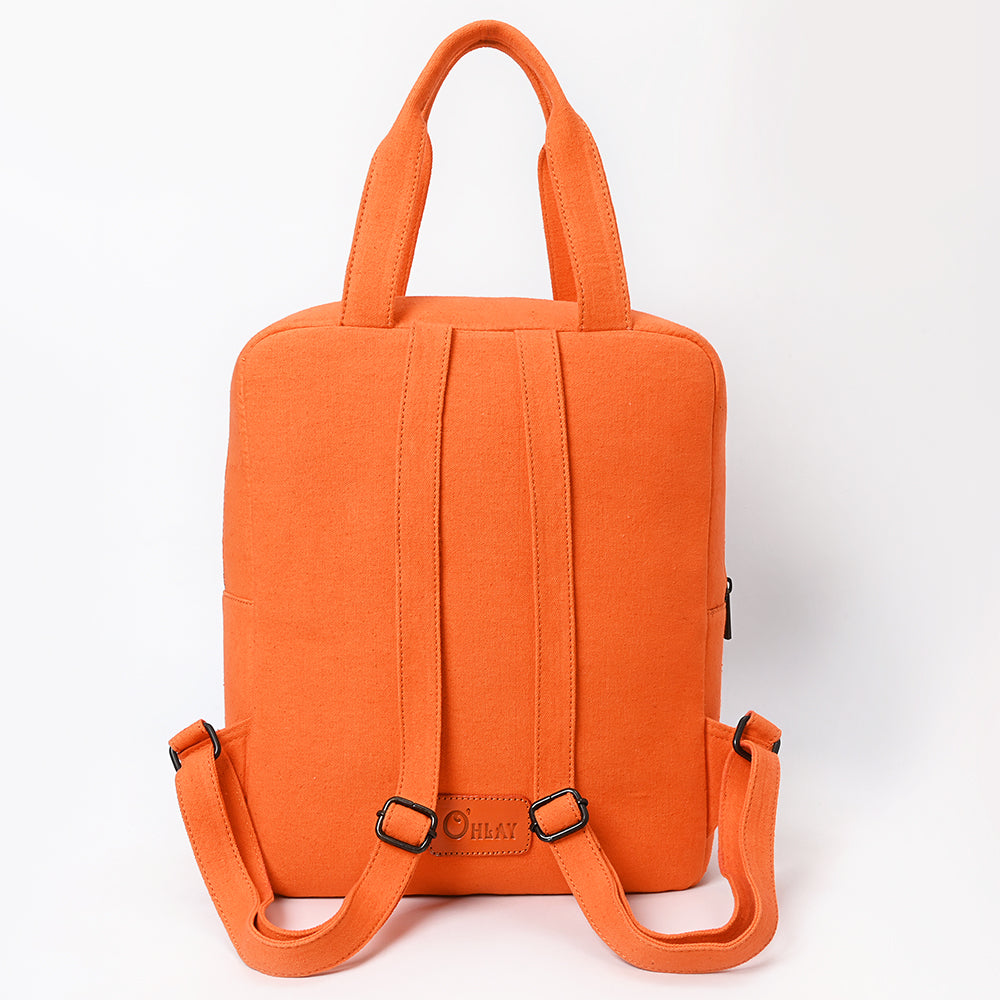 Ohlay Tote Upcycled Canvas Genuine Leather