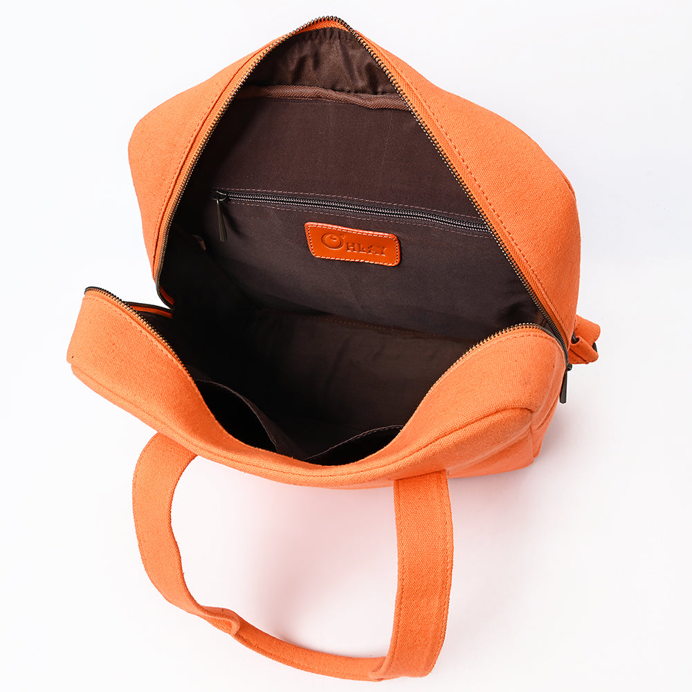 Ohlay Tote Upcycled Canvas Genuine Leather