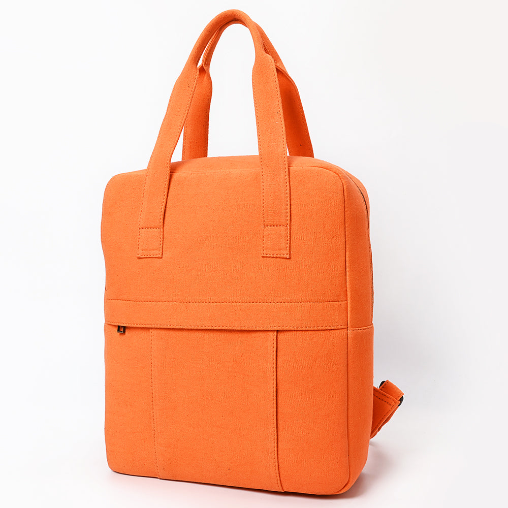 Ohlay Tote Upcycled Canvas Genuine Leather