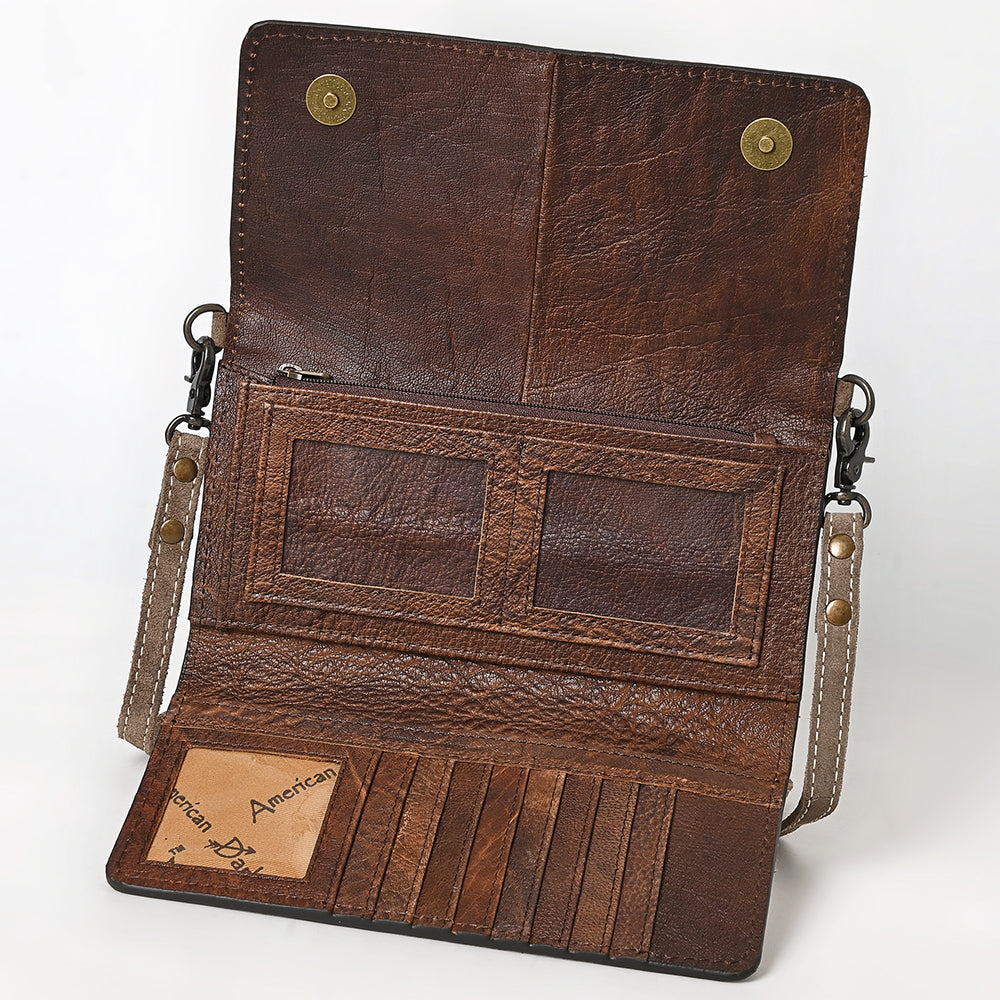 American Darling Western Small Cross Body Genuine Leather Handbag Purse Wallet Bag For Women Girls
