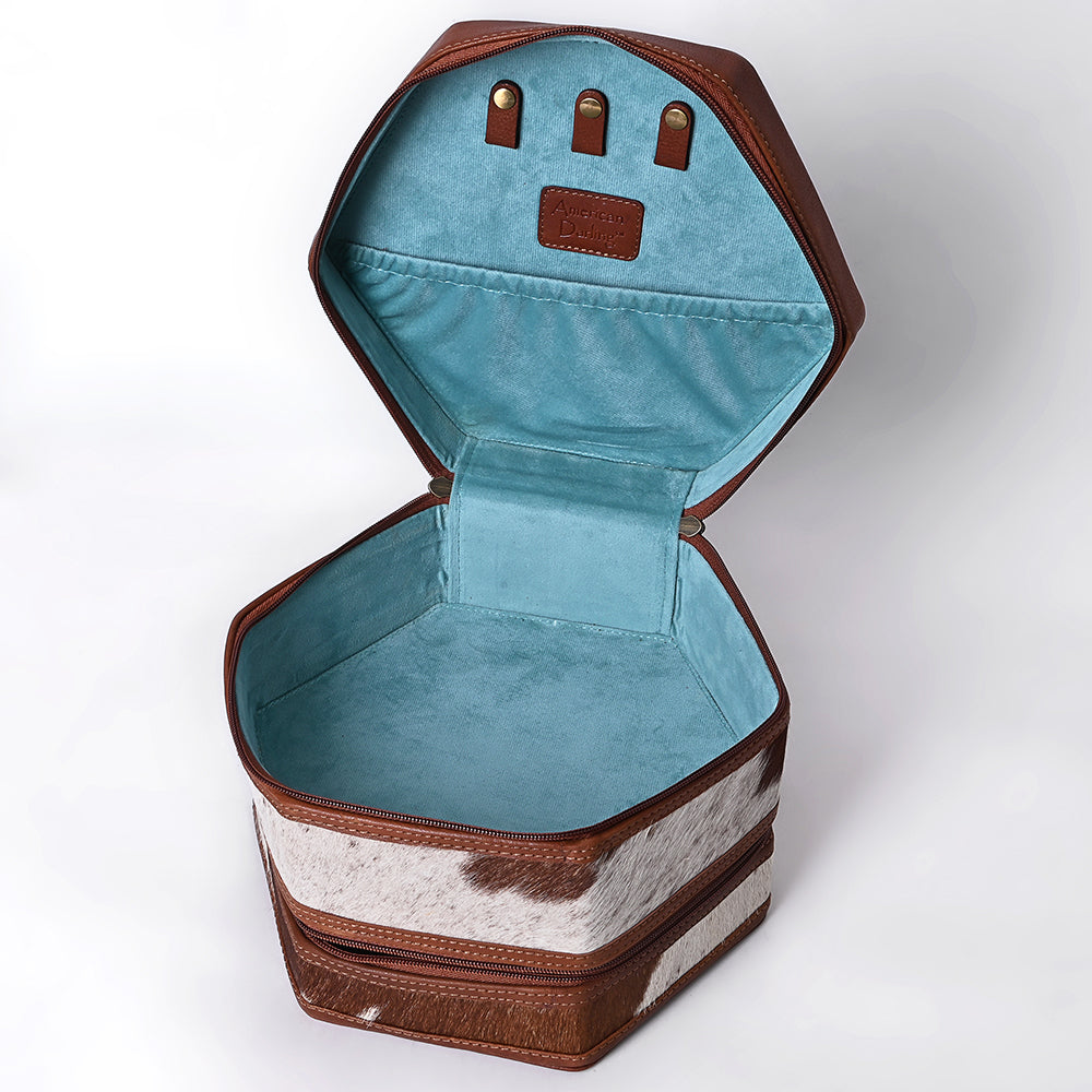 American Darling Jewelry Case Hand Tooled Genuine Leather