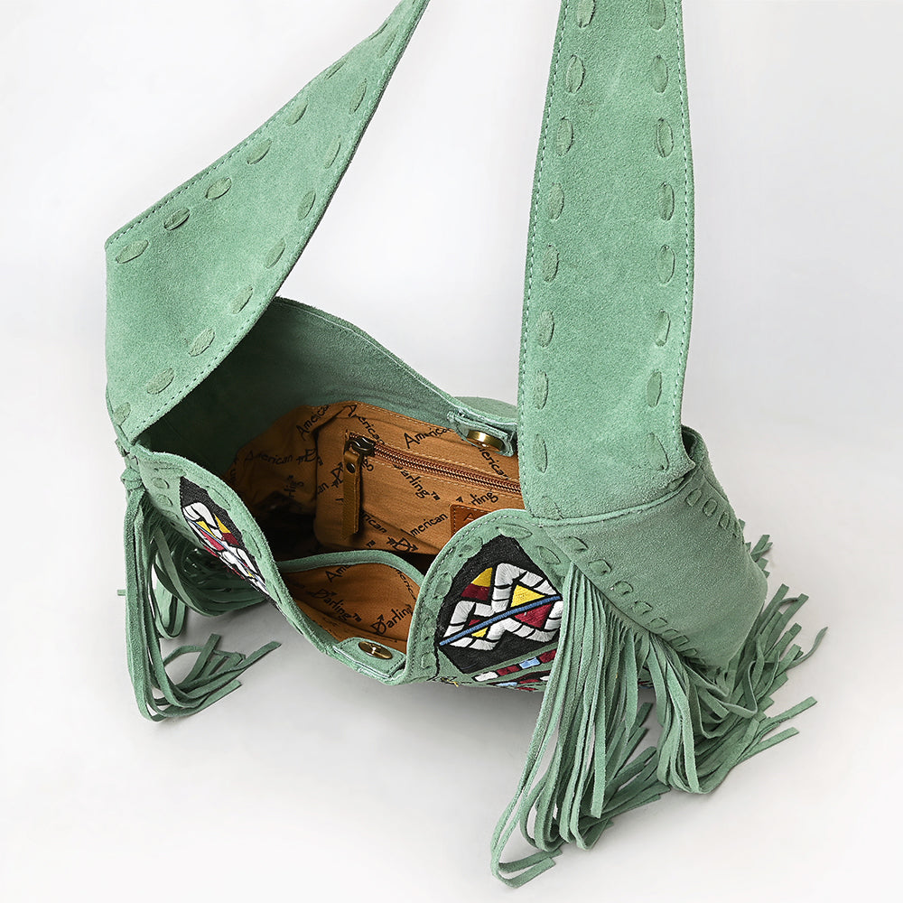 American Darling Small Crossbody Suede Genuine Leather