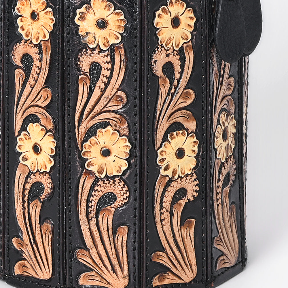 American Darling Jewelry Case Hand Tooled Genuine Leather