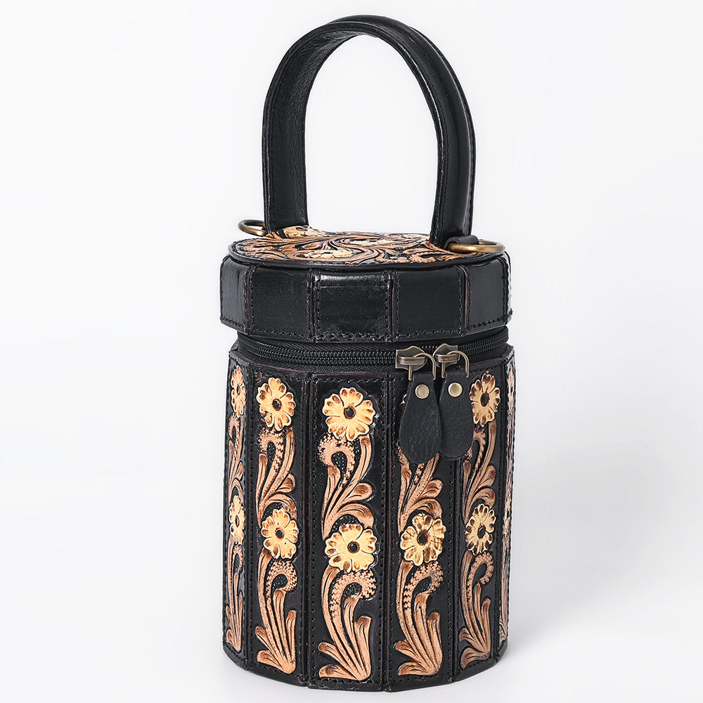 American Darling Jewelry Case Hand Tooled Genuine Leather