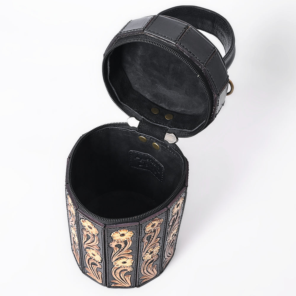 American Darling Jewelry Case Hand Tooled Genuine Leather