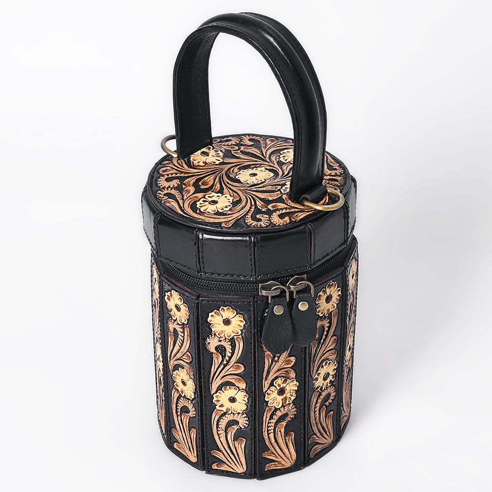 American Darling Jewelry Case Hand Tooled Genuine Leather