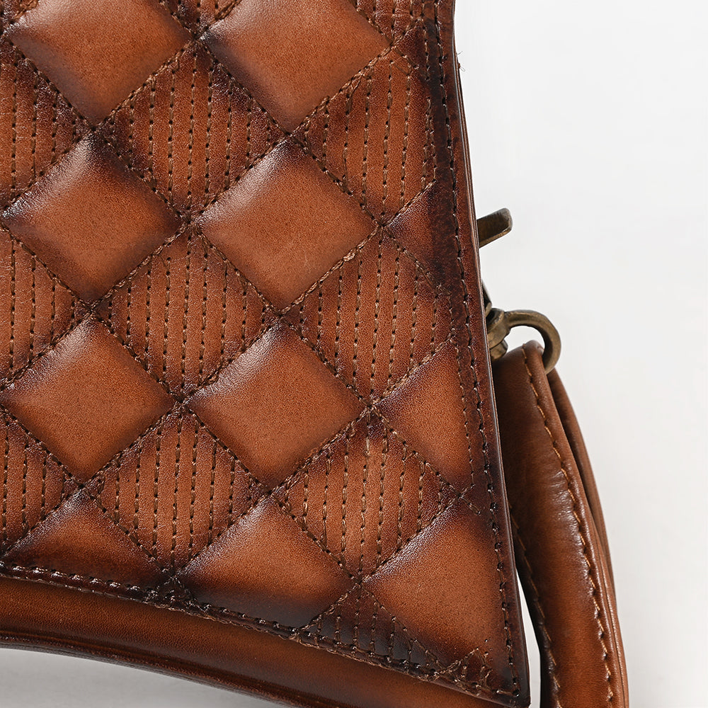 American Darling Western Cross Body Genuine Leather Handbag Purse Wallet Bag For Women Girls Brown