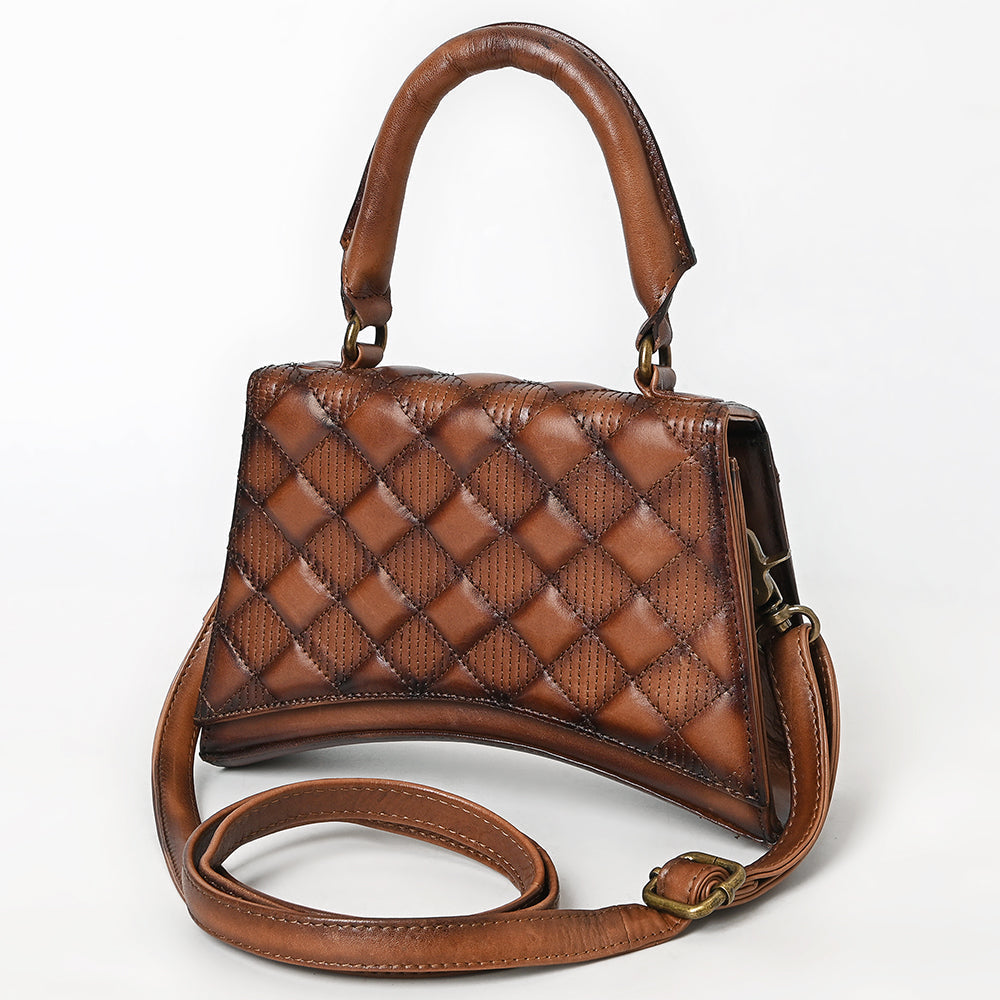 American Darling Western Cross Body Genuine Leather Handbag Purse Wallet Bag For Women Girls Brown