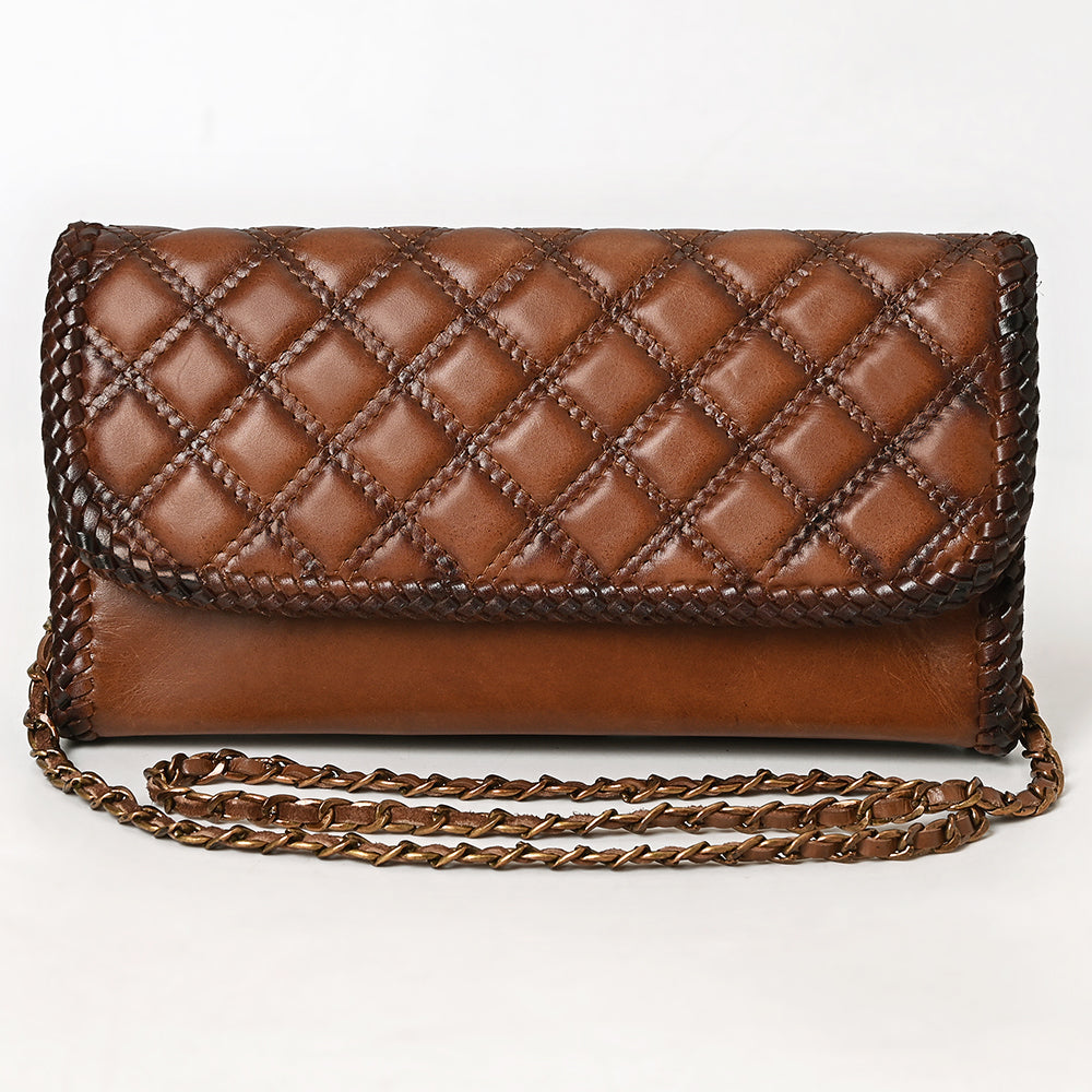 American Darling Western Cross Body Genuine Leather Handbag Purse Wallet Bag For Women Girls Brown