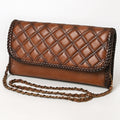 American Darling Western Cross Body Genuine Leather Handbag Purse Wallet Bag For Women Girls Brown
