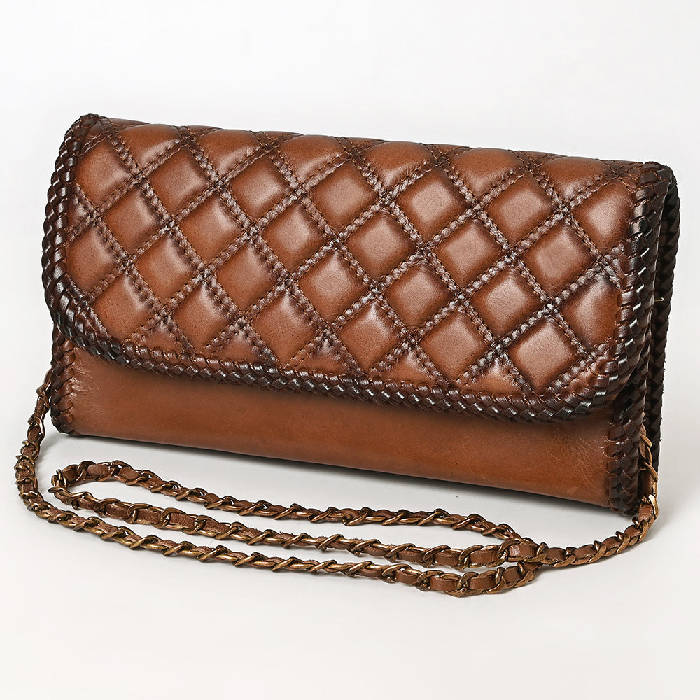 American Darling Western Cross Body Genuine Leather Handbag Purse Wallet Bag For Women Girls Brown