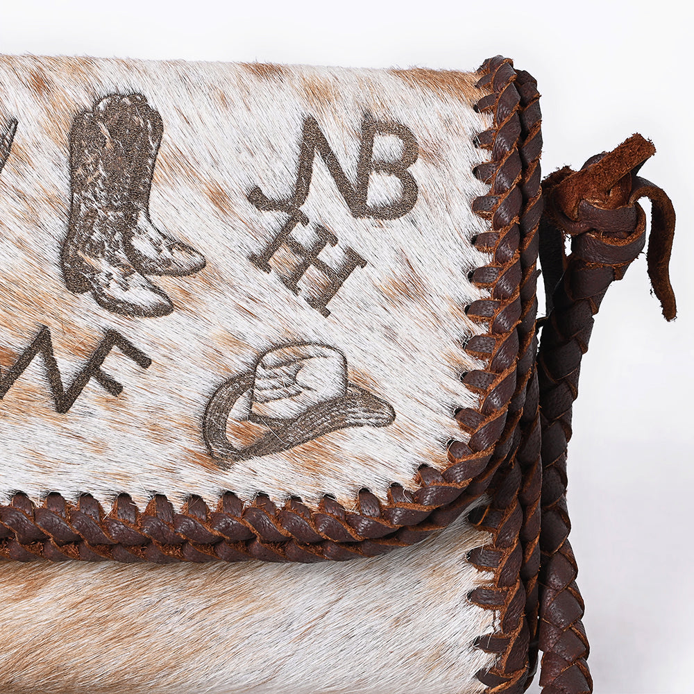 American Darling Crossbody Hair On Genuine Leather Western Women Bag Handbag Purse | for Cute