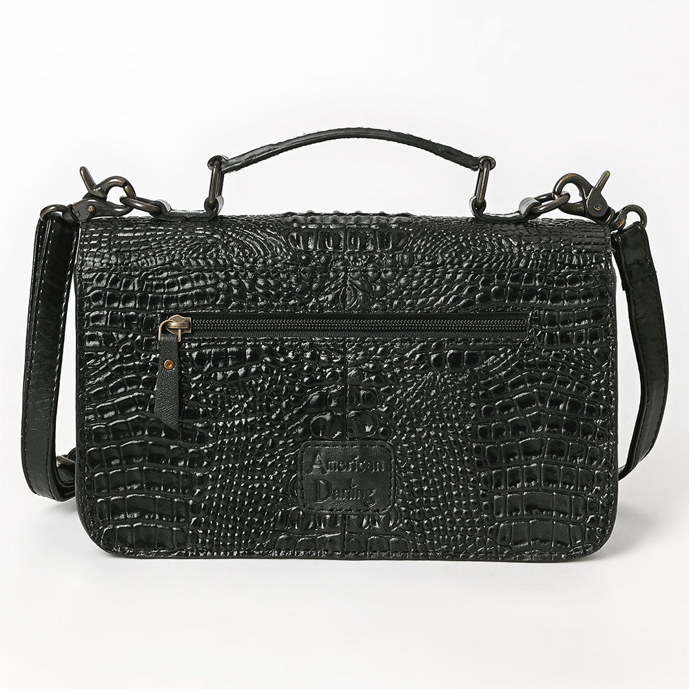 American Darling Crossbody Crocodile embossed Genuine Leather