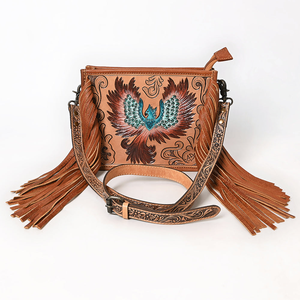 American Darling Crossbody Hand Tooled Genuine Leather
