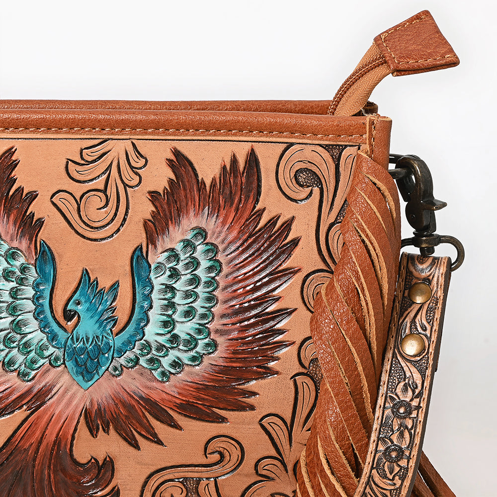 American Darling Crossbody Hand Tooled Genuine Leather