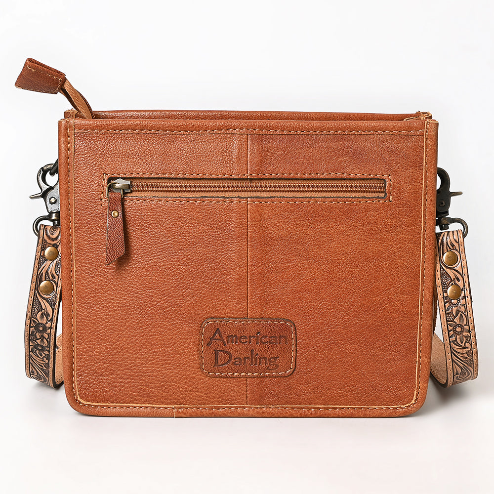 American Darling Crossbody Hand Tooled Genuine Leather