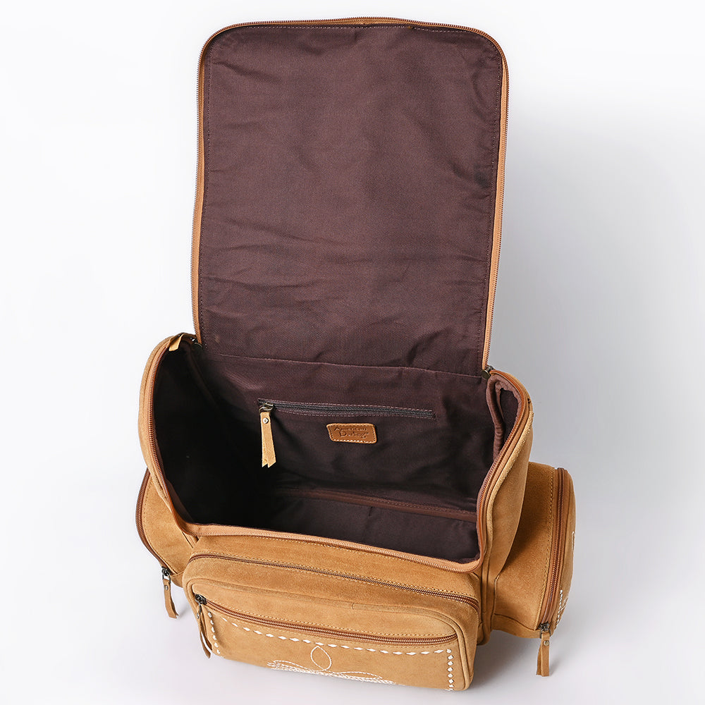 American Darling Genuine Suede Leather Backpack Handcrafted Boot Stitched Embroidery Eco-Friendly Full Grain Leather