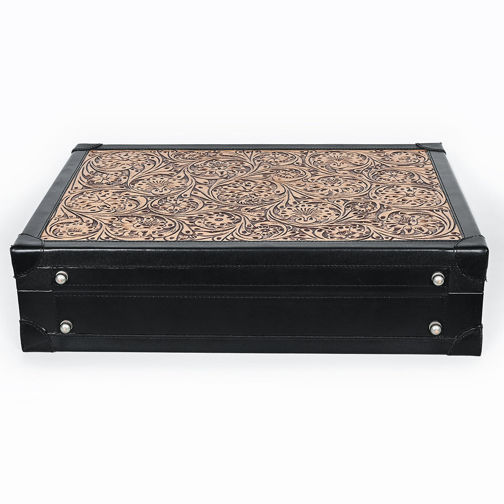 American Darling Jewelry Case Hand Tooled Genuine Leather