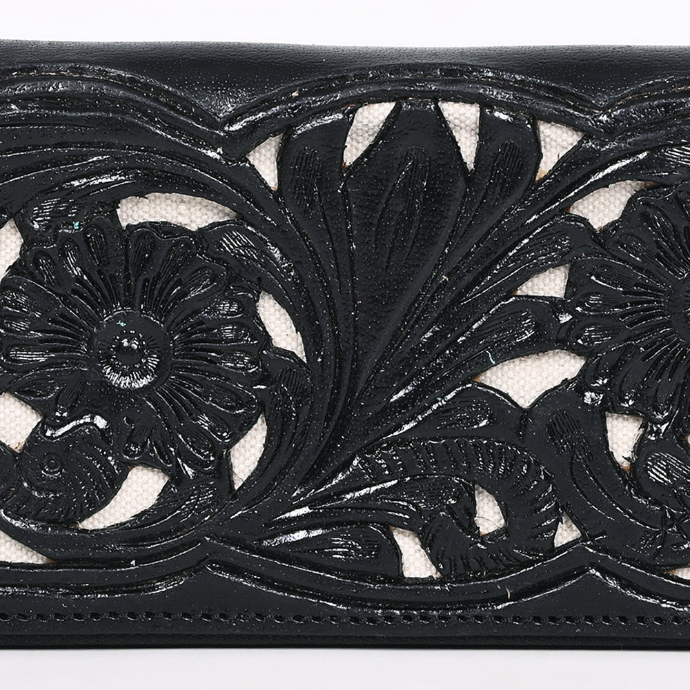 American Darling Wallet Hand Tooled Genuine Leather