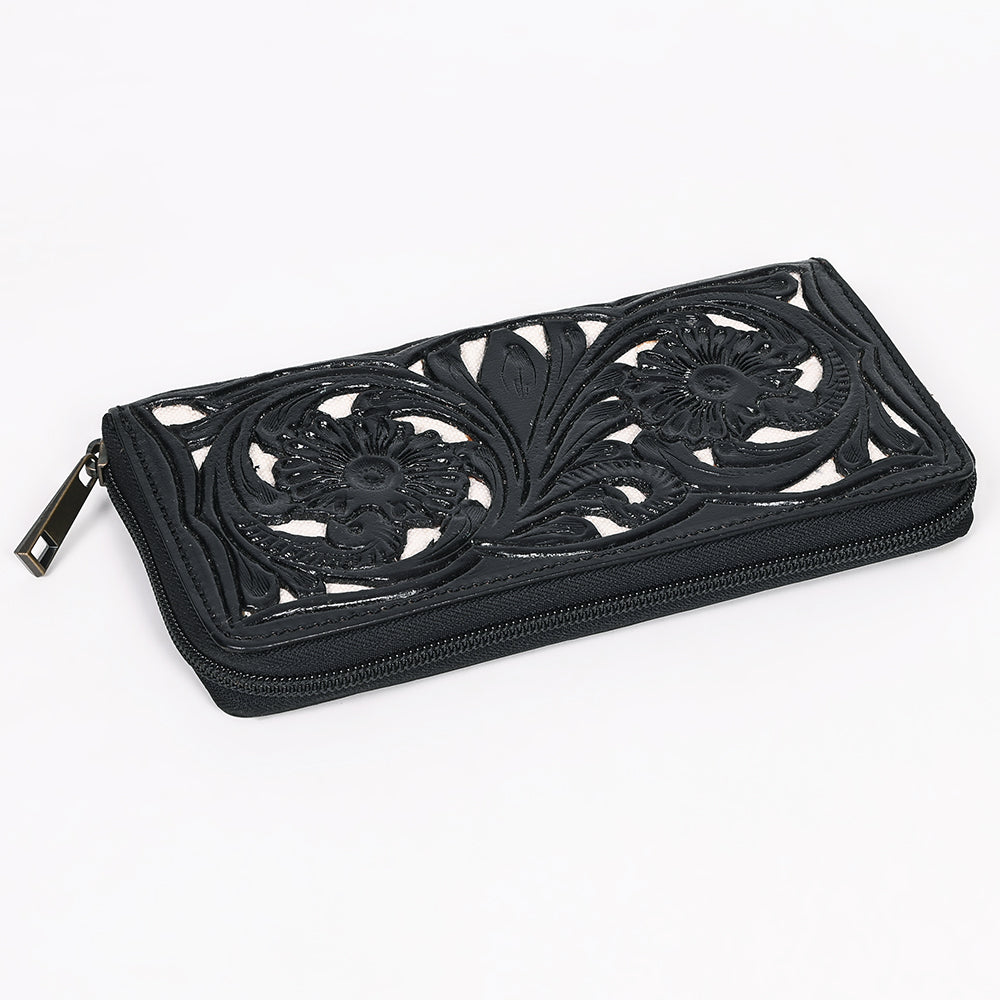 American Darling Wallet Hand Tooled Genuine Leather