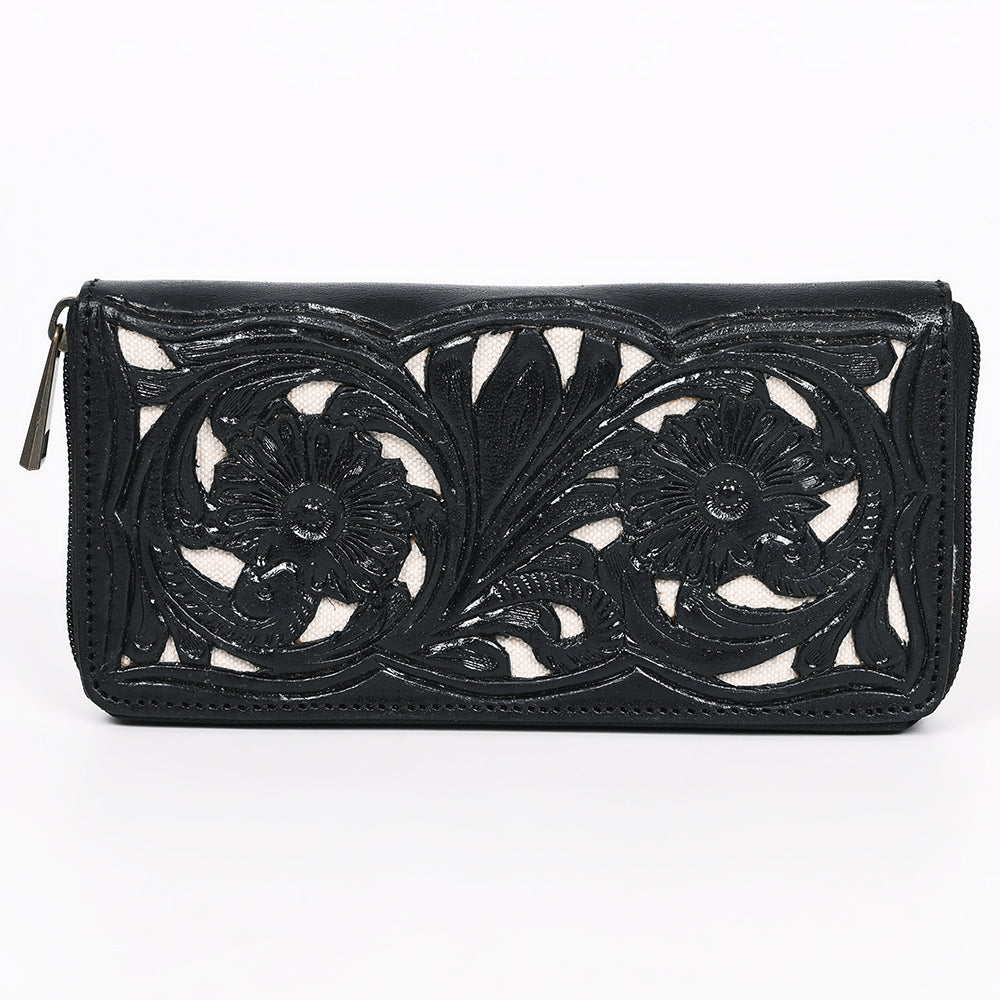 American Darling Wallet Hand Tooled Genuine Leather