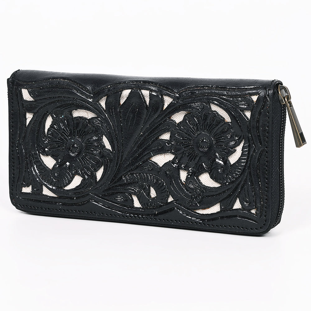 American Darling Wallet Hand Tooled Genuine Leather