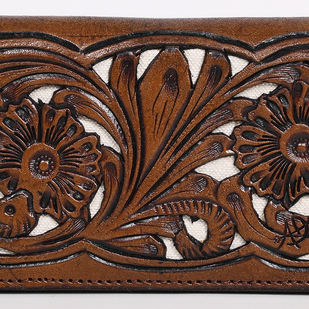 American Darling Wallet Hand Tooled Genuine Leather