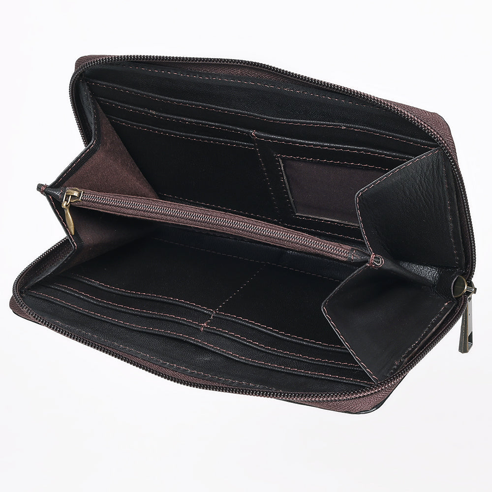 American Darling Wallet Hand Tooled Genuine Leather