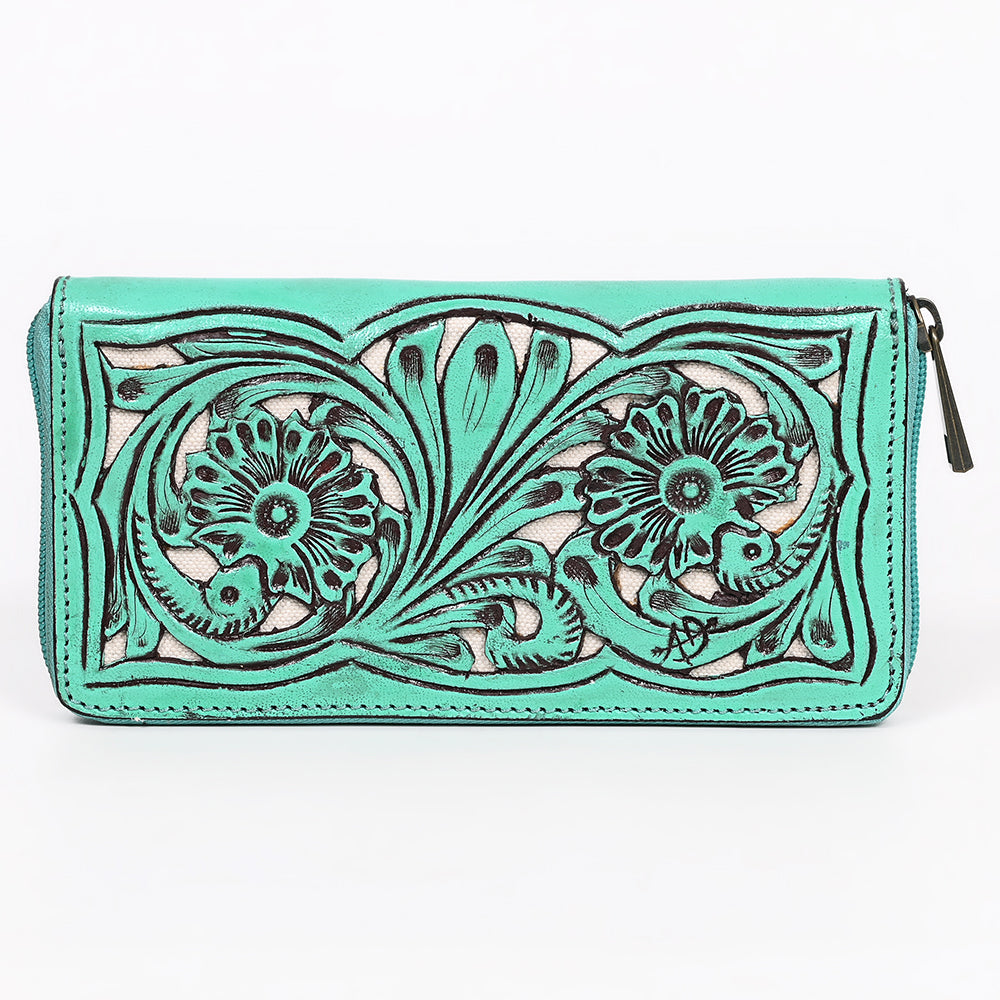 American Darling Wallet Hand Tooled Genuine Leather
