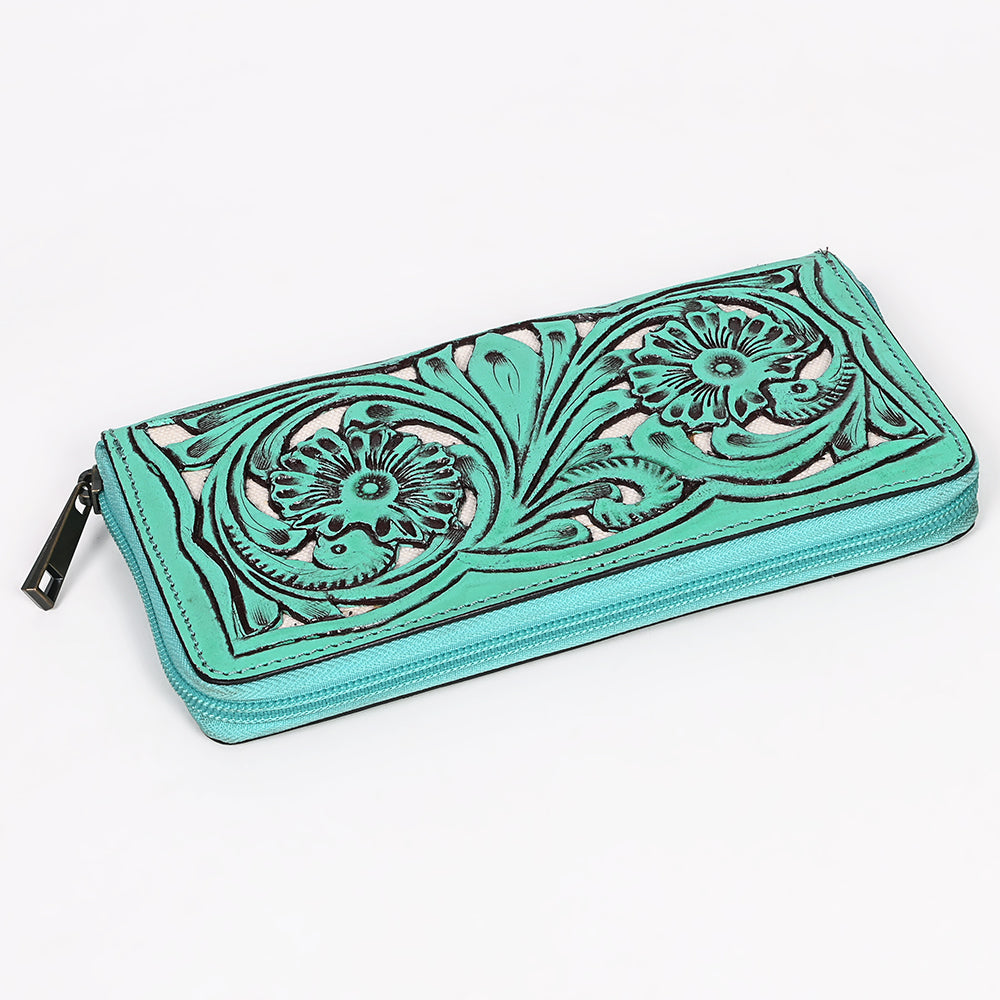 American Darling Wallet Hand Tooled Genuine Leather