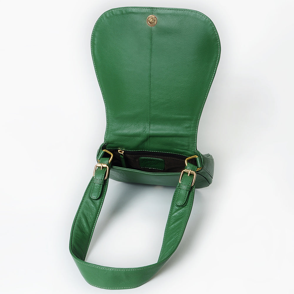 Never Mind Crossbody Handmade Genuine Cowhide Leather Women Bag Western Handbag Purse