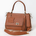 Never Mind Crossbody Fringes Genuine Leather