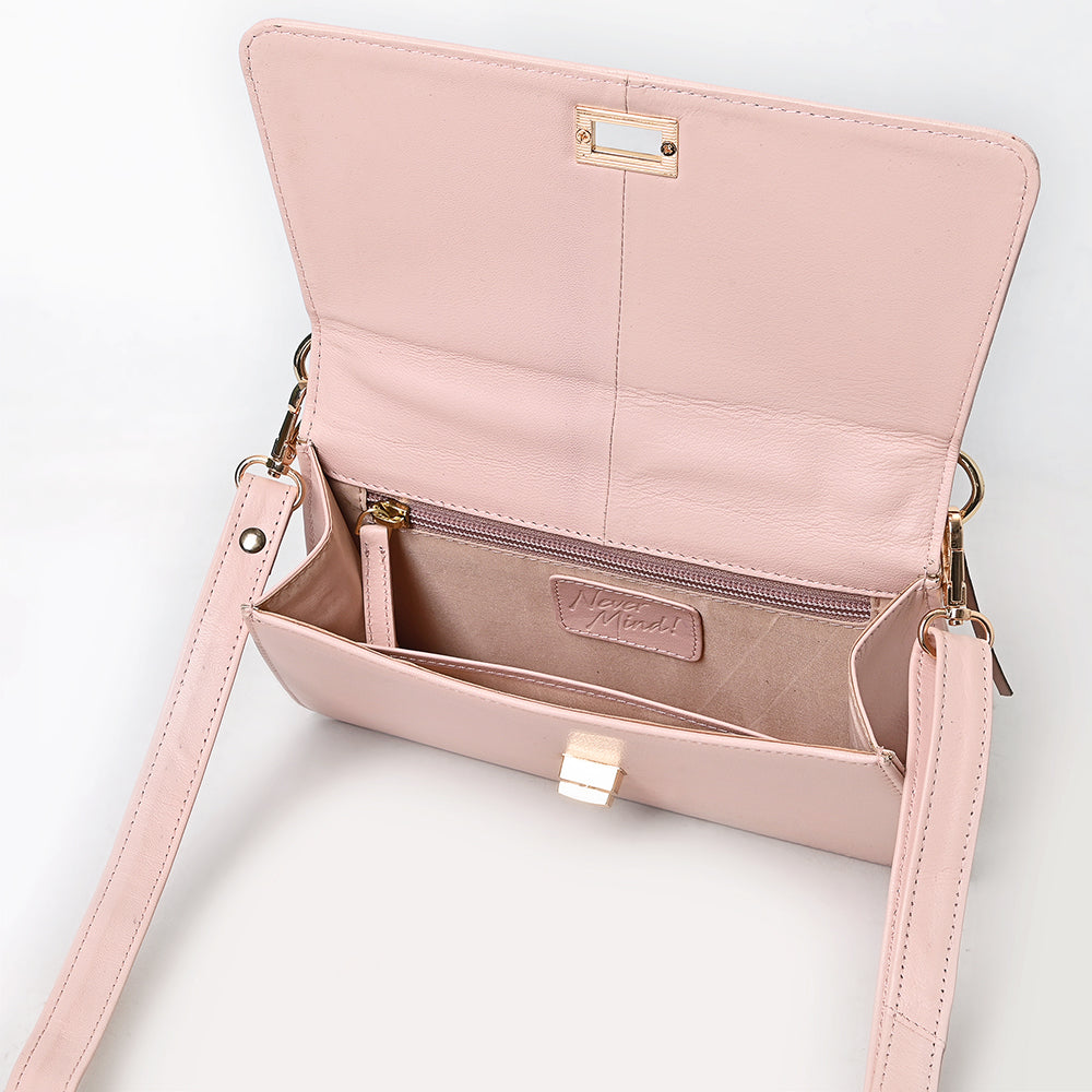 Never Mind Crossbody Fringes Genuine Leather
