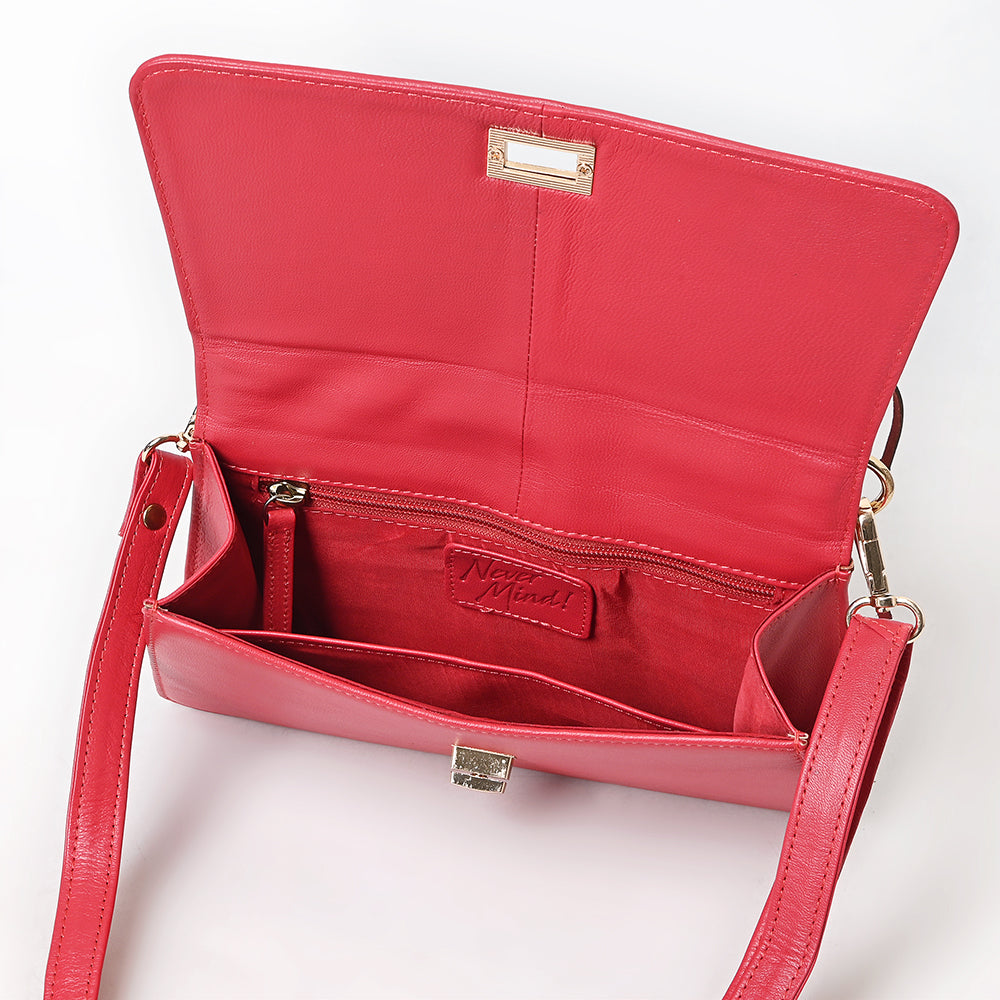 Never Mind Crossbody Fringes Genuine Leather