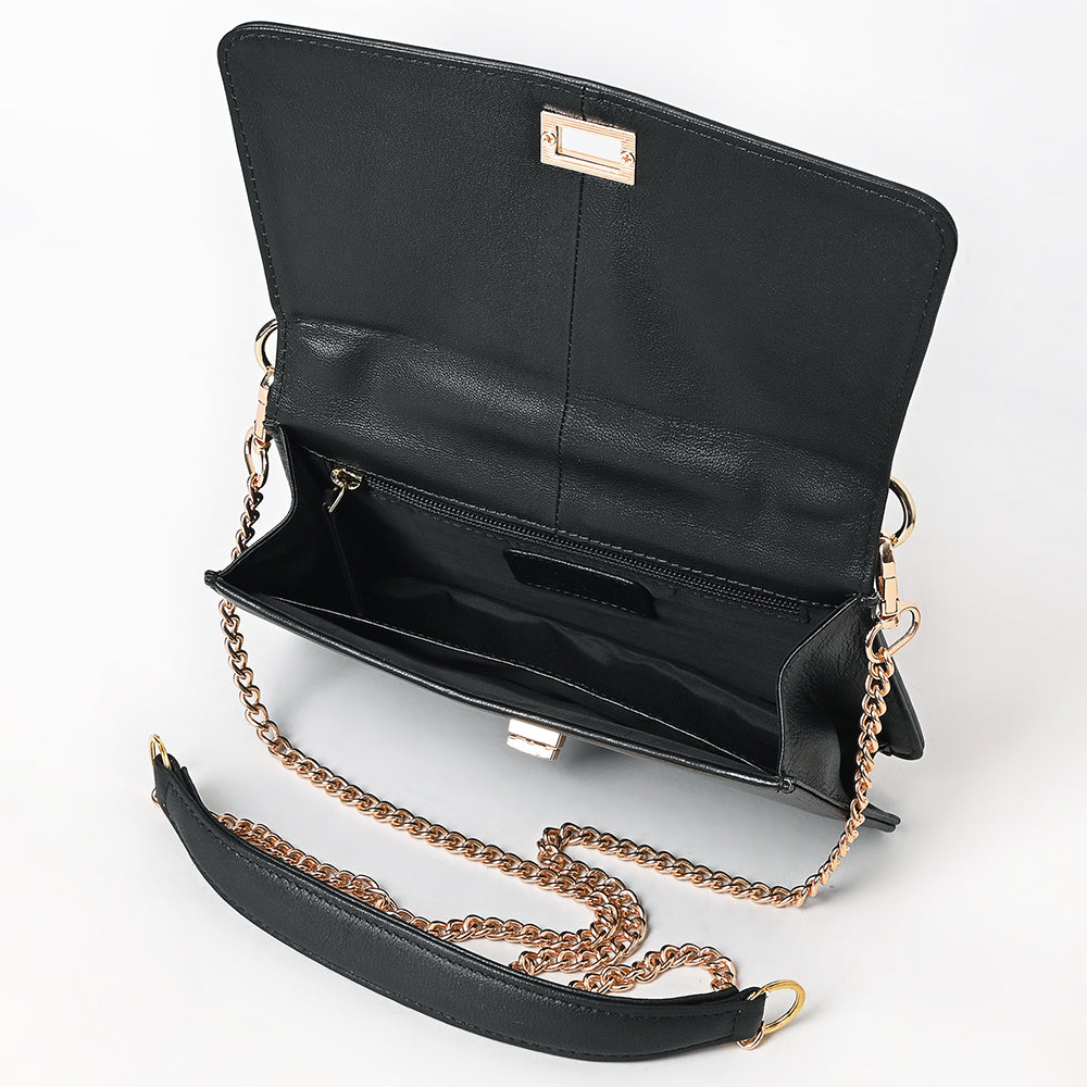 Never Mind Crossbody Fringes Genuine Leather